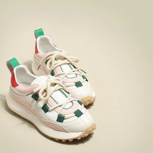 

Forrest Gump Women's 2022 New Spring Explosion Models Ins Tide Spring Models Pink Small Waist Sports Dad Shoes