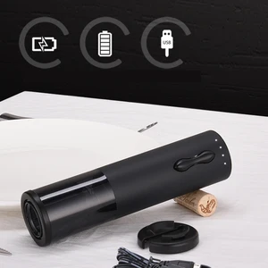electric bottle opener red wine corkscrew usb charging auto grape wine bottle opener illuminated foil cutter kitchen gadgets free global shipping