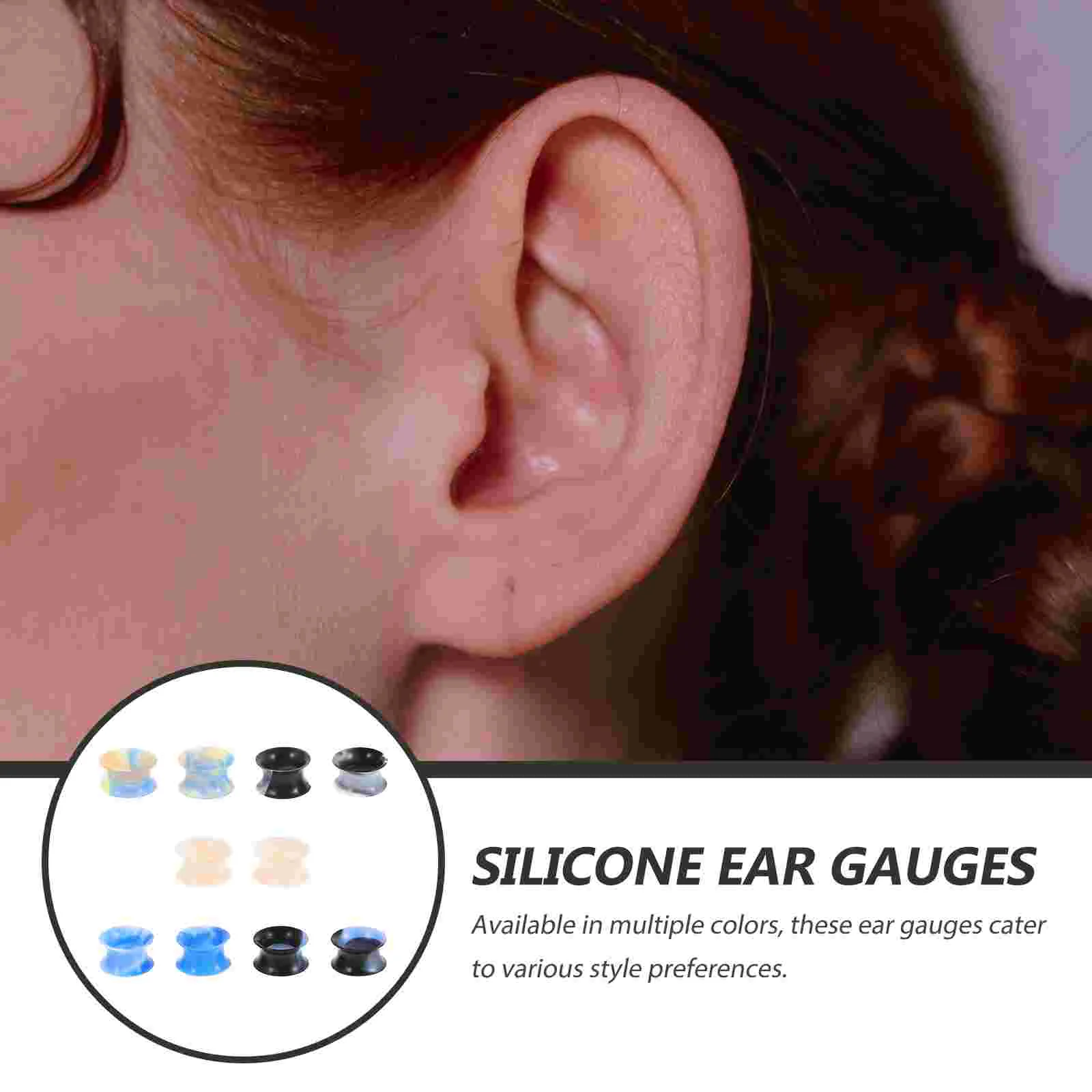 10 шт. заглушки для ушных туннелей силиконовые ушные манометры гибкие затычки