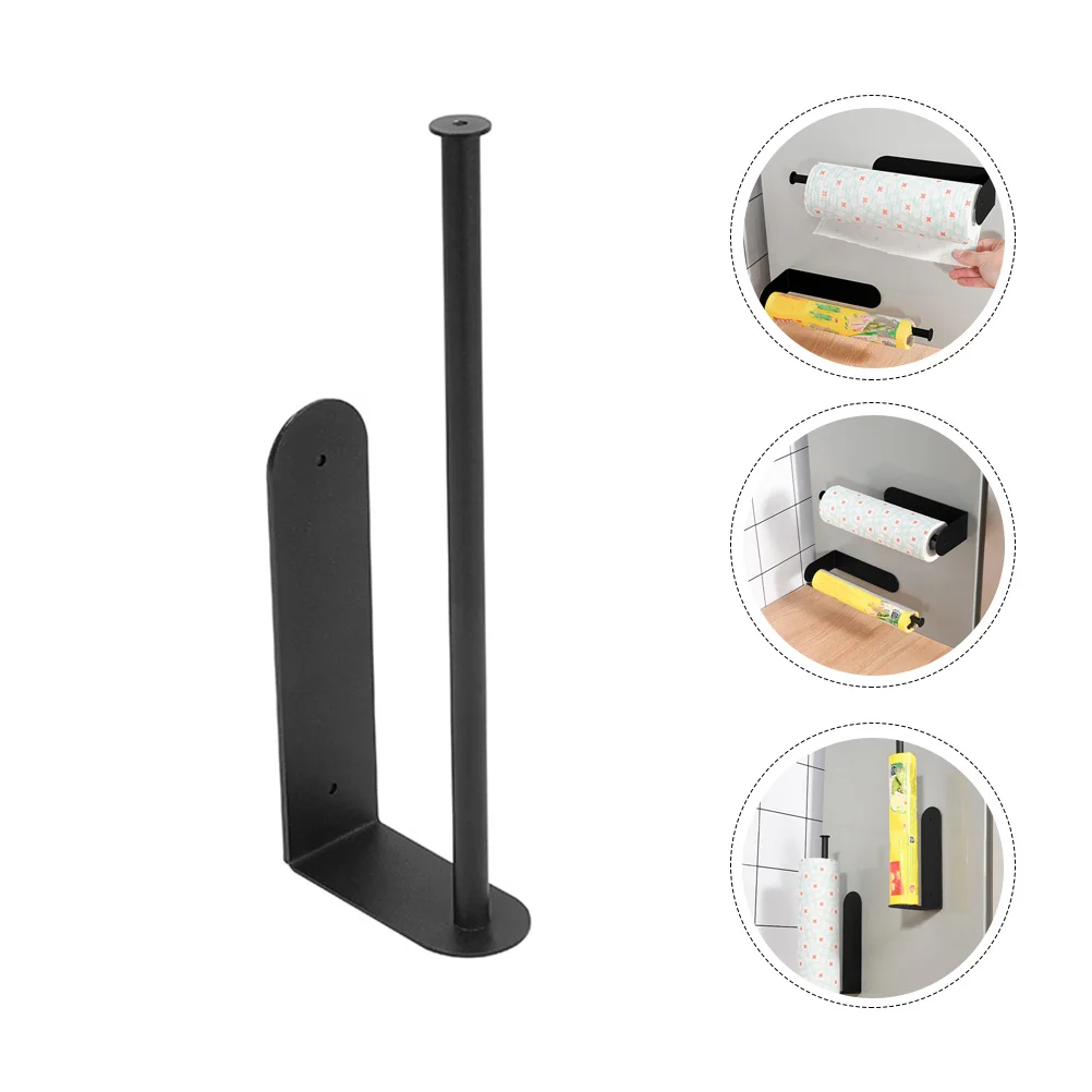 

Magnetic Paper Towel Holder Wall Mount Toilet Storage Shelf Sturdy Roll Iron Rack Home Sundries Multi-function Non-punch