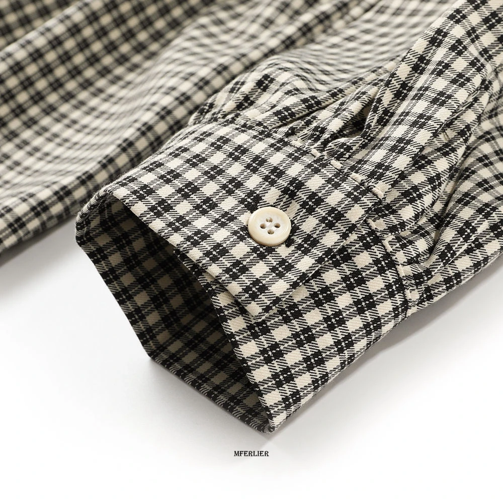 Женская клетчатая рубашка с длинным рукавом и воротником Питер Пэн |