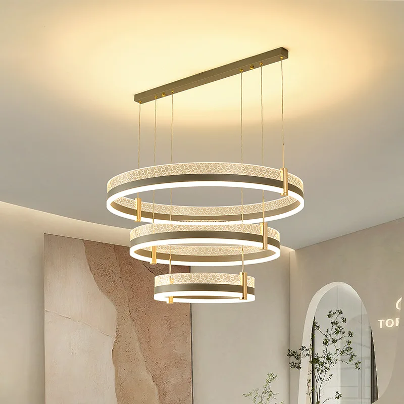

Modern LED chandelier acrylic pendant lamps simple kitchen living room study home decoration lighting pendente