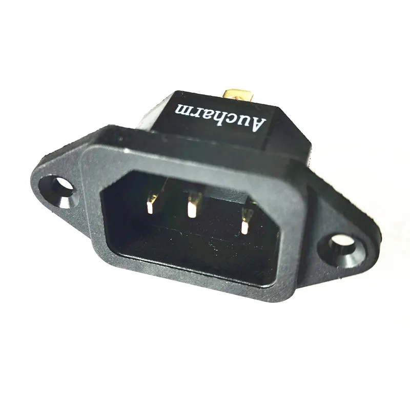 Гнездо питания переменного тока IEC входной порт 250 В 10 А позолоченная медь и