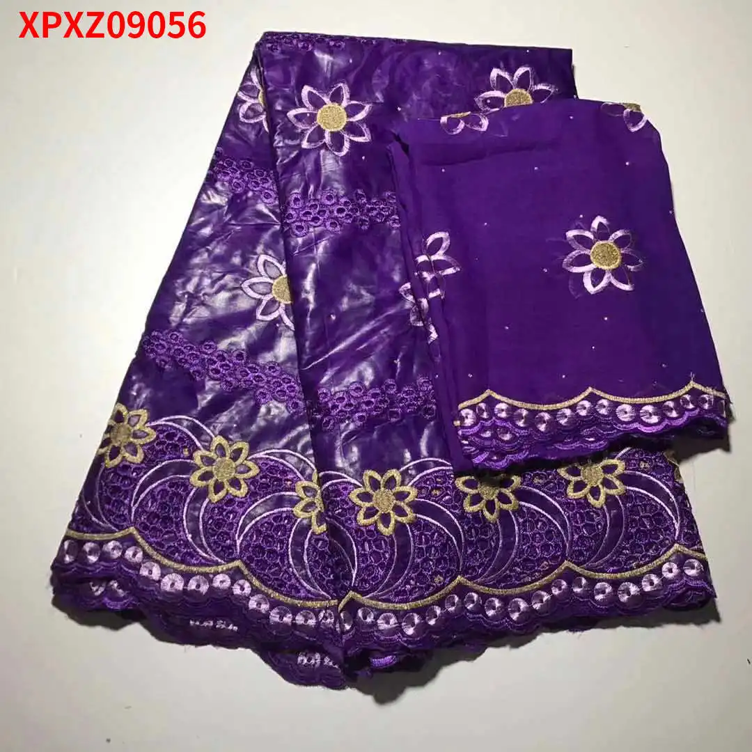 

Distinctive African Ankara Lace Cloth Textiles Nigerian ​​Bazin ​Brocade fabric 5+2 Yards/Lot XPXZ09056
