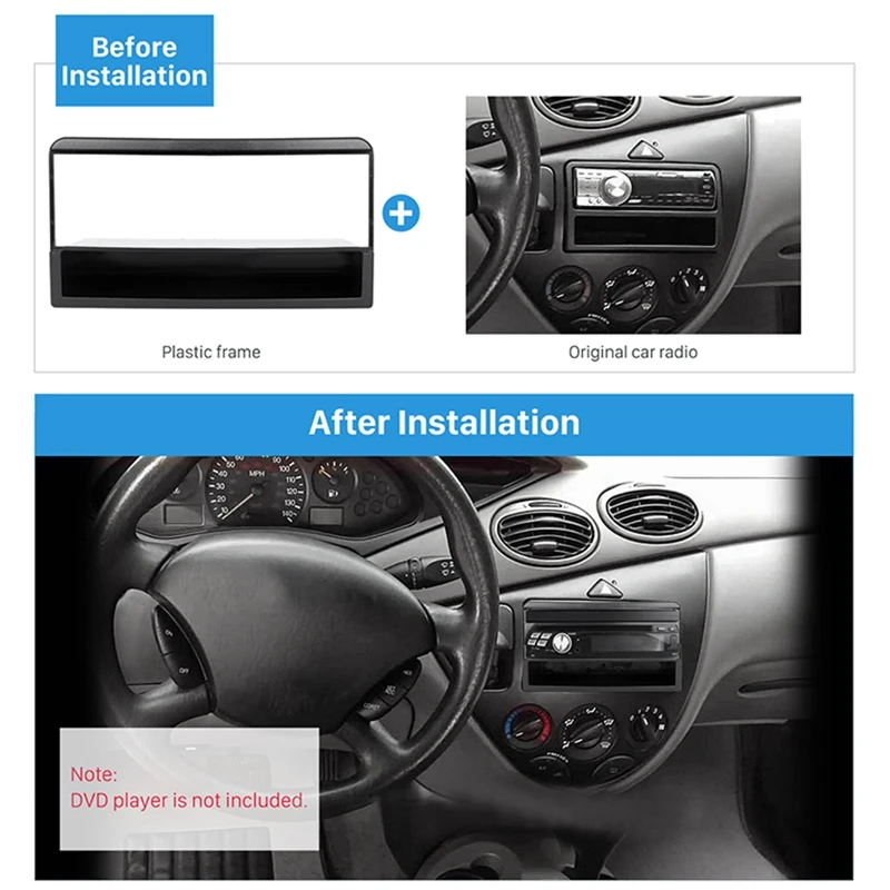 

1Din Car Radio Fascia For 1998-2006 Ford Fiesta Focus Auto Stereo Adapter Car-Styling DVD Frame Trim Panel