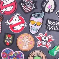 ghostbusters embroidery patches on clothes clothing thermoadhesive patches for jacket music guitar badge for sewing diy applique