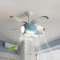 Creative Design Airplane Shape Fan Lamp Children's Bedroom Study Boys Girls Unique Modern Home Decor Lighting Fixtures