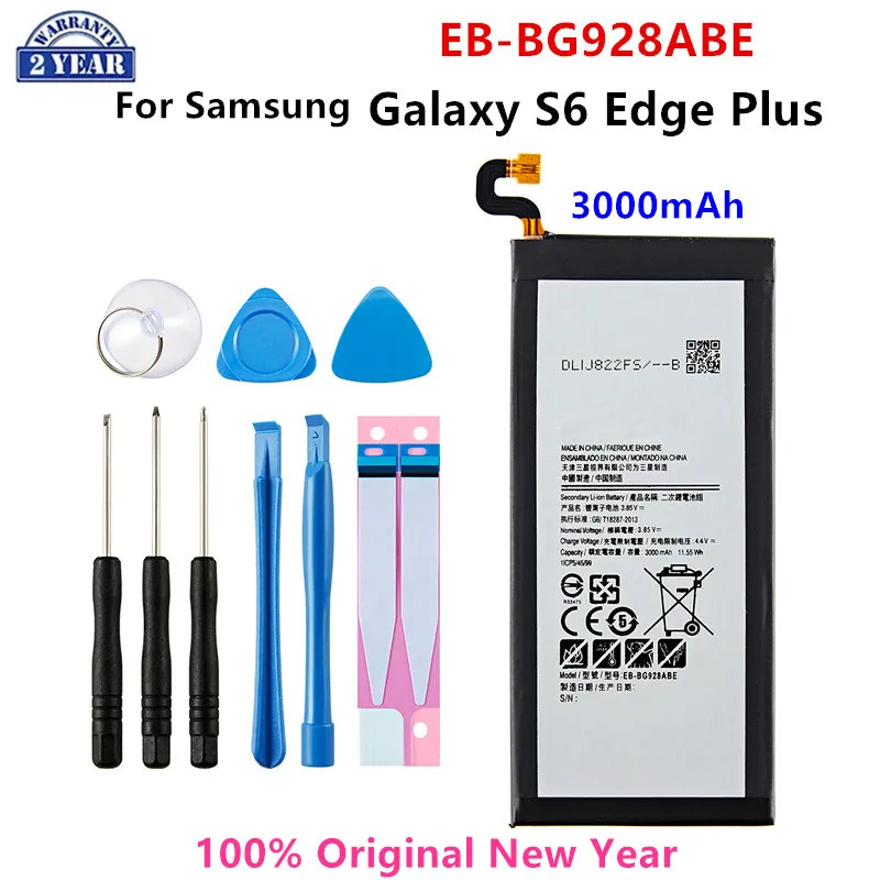 

100% Orginal EB-BG928ABE 3000mAh Battery For Samsung S6 edge Plus SM-G9280 G928P G928F G928V G9280 G9287 Plus S6edge+ +Tools