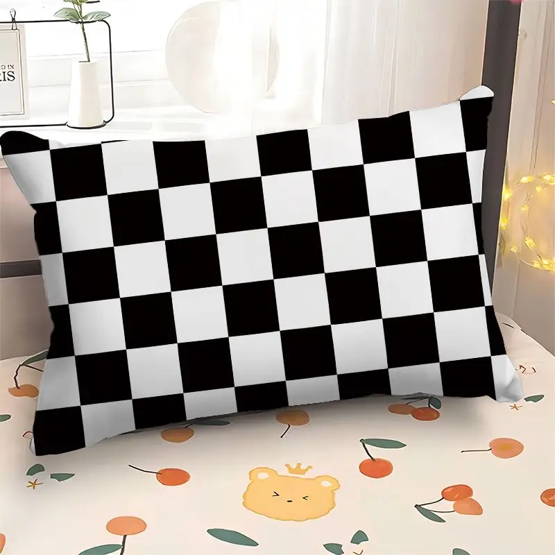 

Подушка с геометрическим рисунком в шахматном порядке 3050, прямоугольная наволочка для дивана