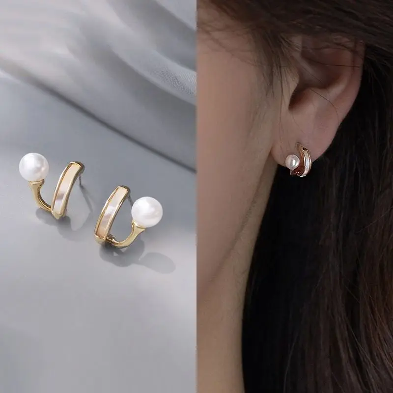 

Женские серьги-гвоздики с жемчугом, элегантные серьги с жемчугом и жемчугом, свадебные украшения, подарочные украшения, 2022