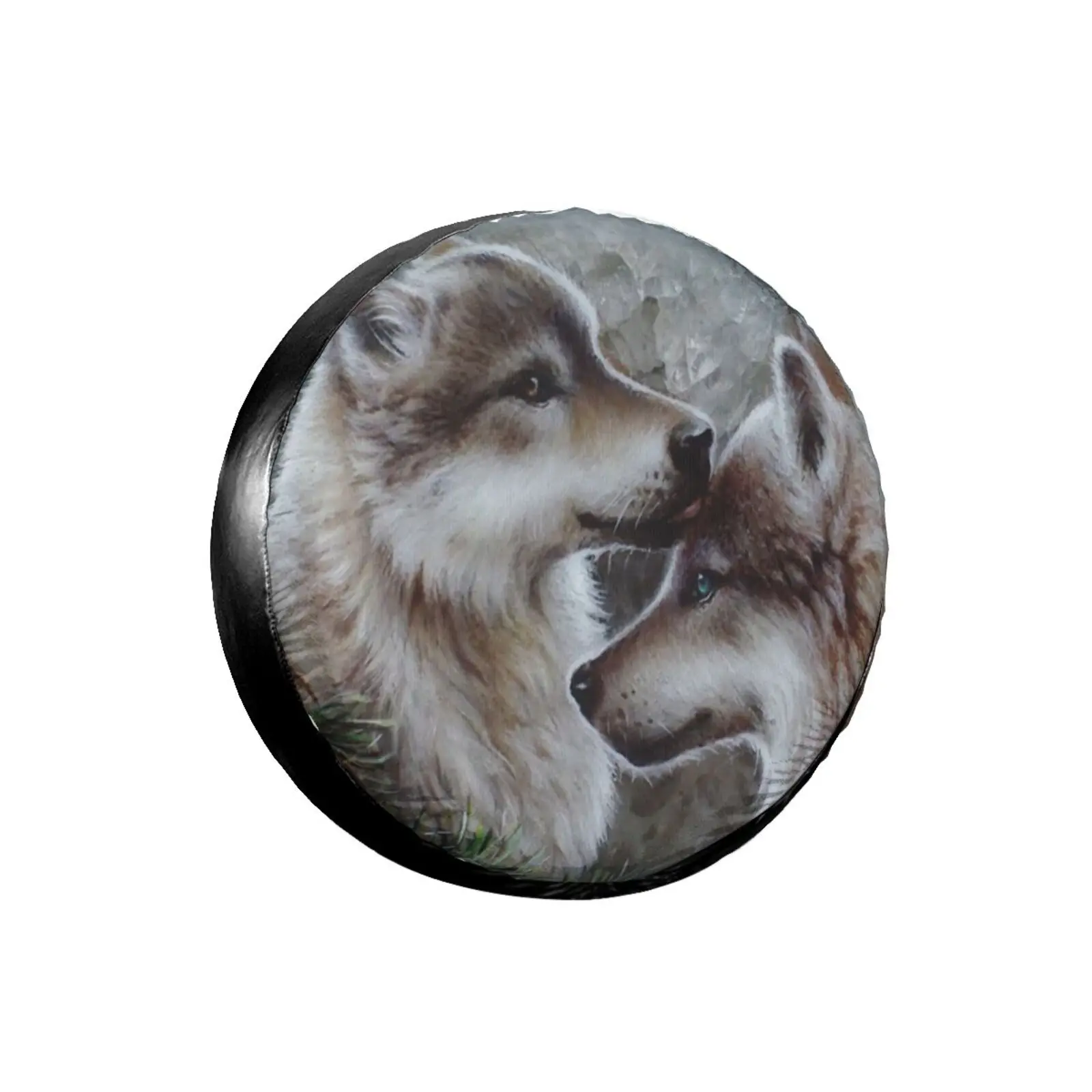 

3D Wolf Animal Spare Tire Cover Waterproof Dustproof Sun Wheel Tire Cover For Jeep, Trailer, SUV Vehicle Anime Tire Cover