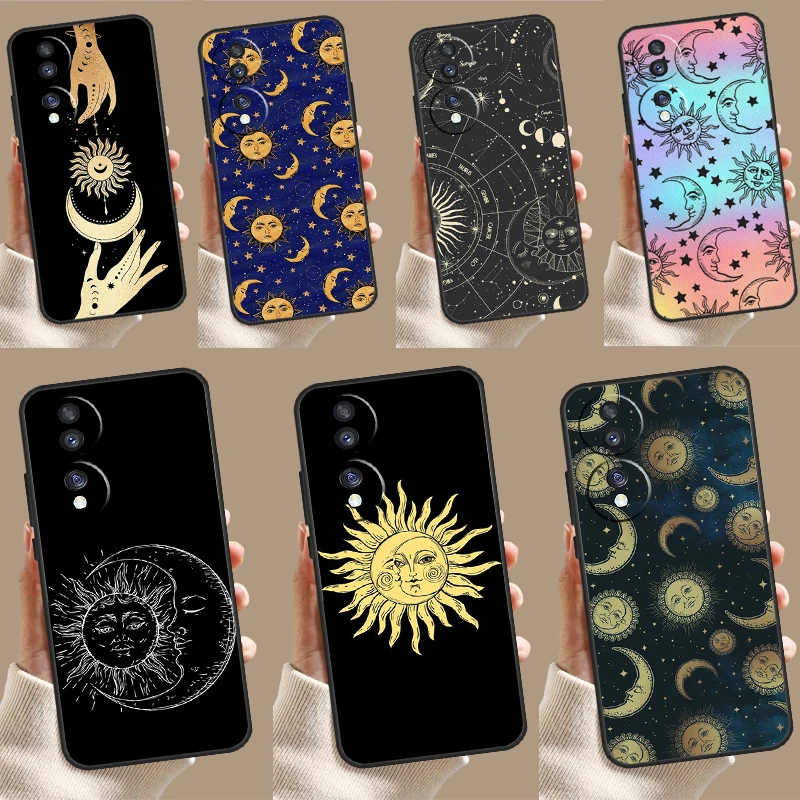 Астрологическая звезда Sun Moons для Honor 90 70 50 10 Magic 5 Lite 6 Pro X7 X8 X9 X6a X7a X8a X9a X9b X8b чехол