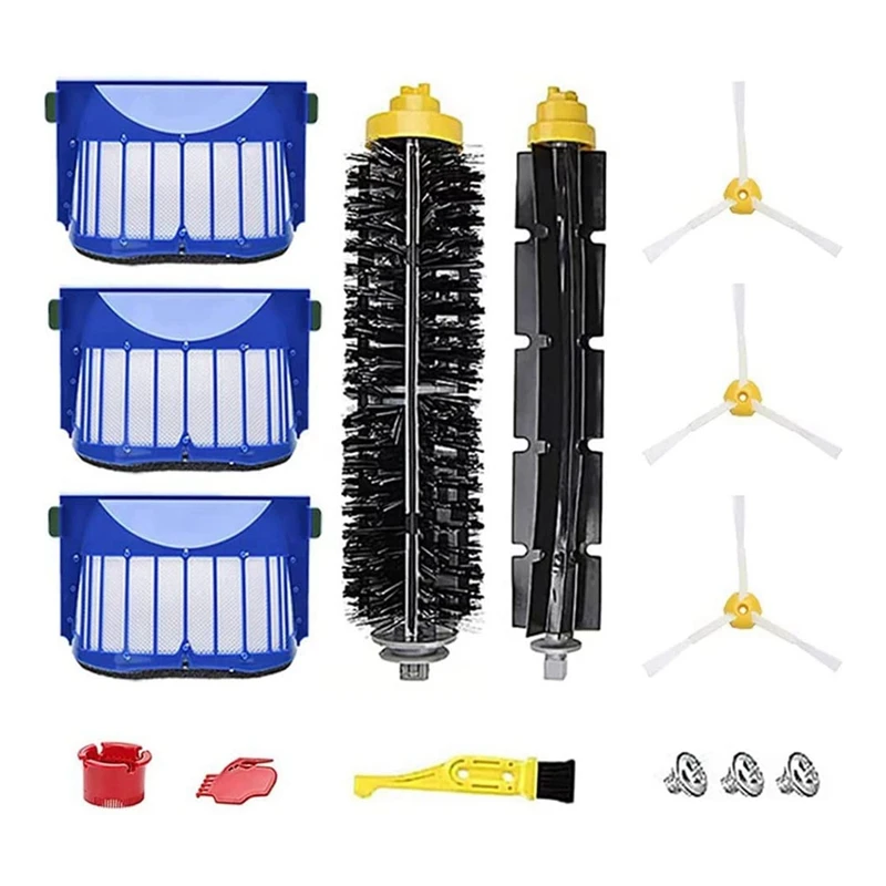 

Main Brush Side Brush HEPA Filter For Irobot Roomba 600Series 630 650 Robotic Vacuum Cleaner Replacement Accessories Kit