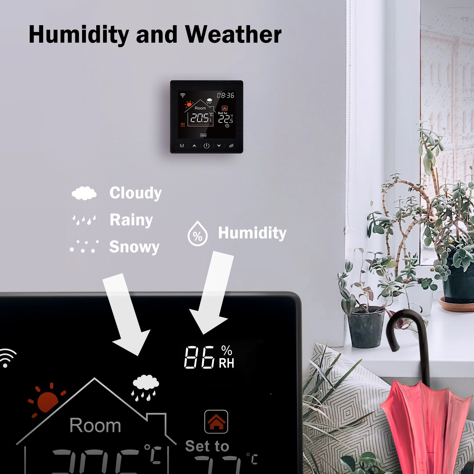 Beok Tuya Wi-Fi термостат для умного дома вода/Электрический пол Отопление теплый