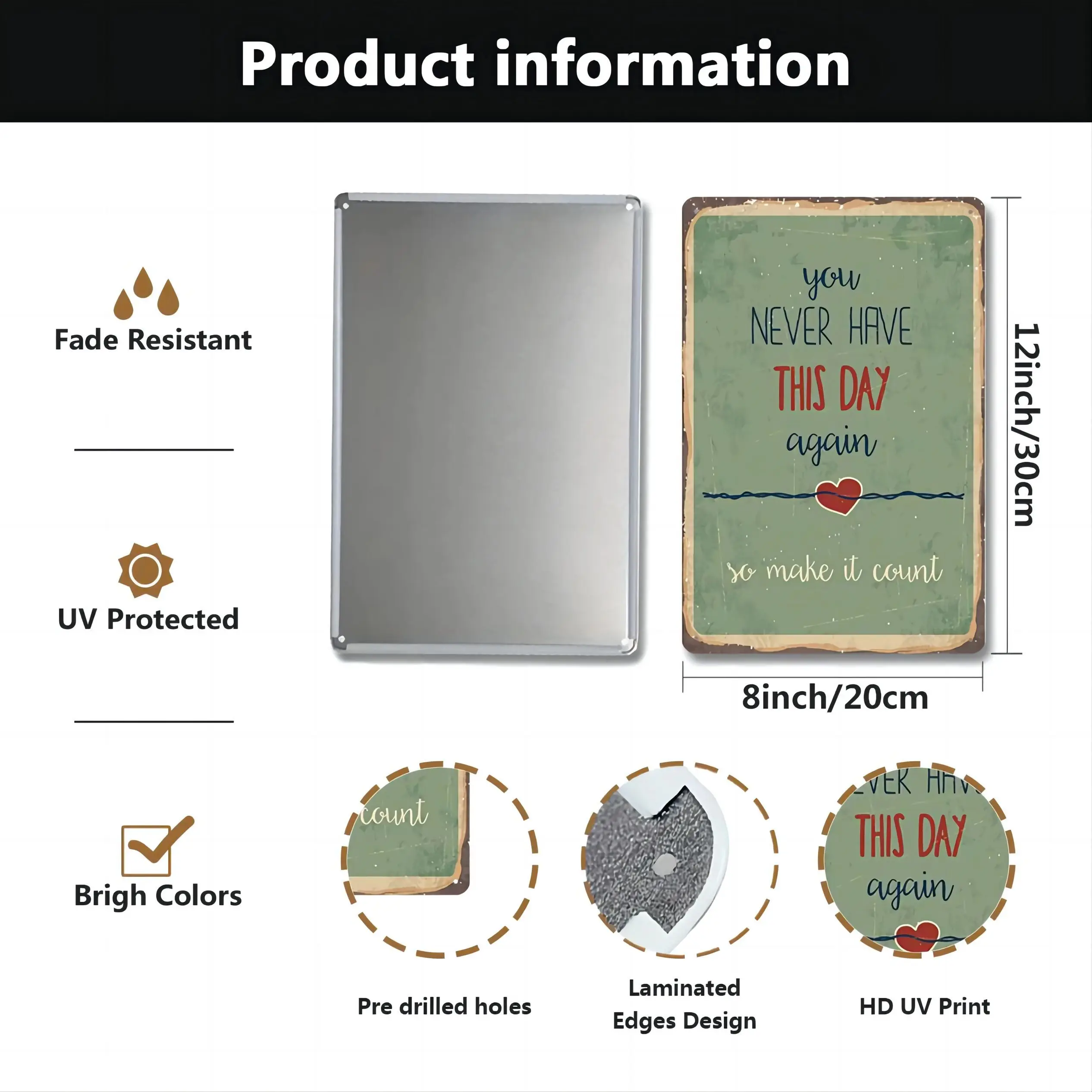 Винтажная металлическая табличка кухонный планшет топпер настенный декор для