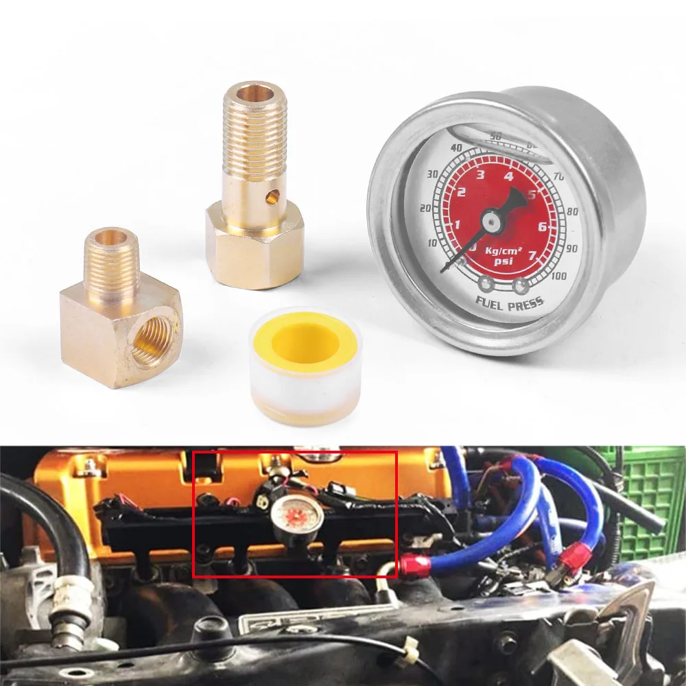 

Автомобильный манометр давления масла, наполненный жидкостью для Honda Civic CRX Acura Mitsubishi Eclipse, манометр топлива, новый