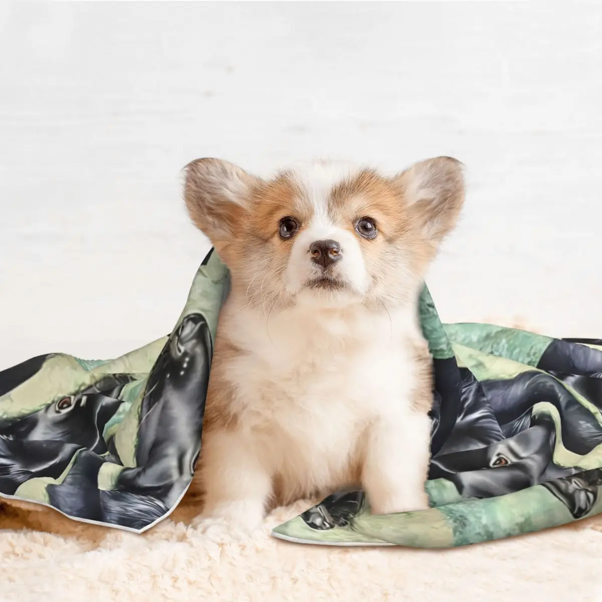 Теплое одеяло для домашних питомцев с плоским покрытием мягкое пушистое милое