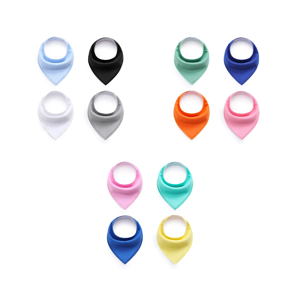 

4PCS Drool Bibs Baby Solid Color Bib Scarf Comfortable Burp Cloth Boys Girls Gifts Teething Drooling Newborn Spring