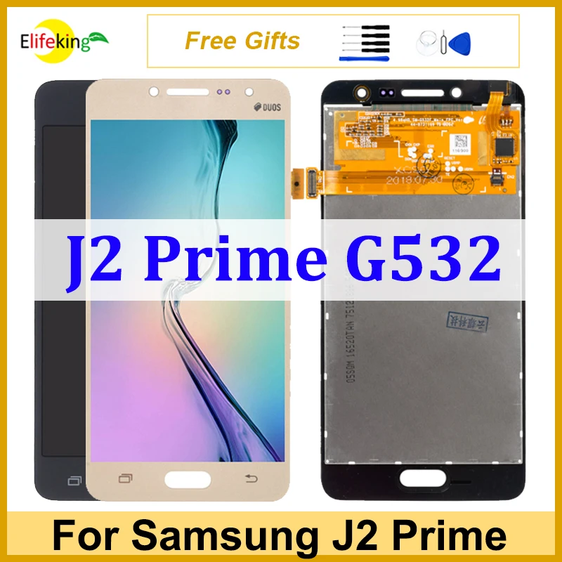 Экран 5,0 дюйма для Samsung Galaxy J2 Prime G532, ЖК-дисплей SM-G532 SM-G532F, сенсорный экран, дигитайзер в сборе, замена, ремонт