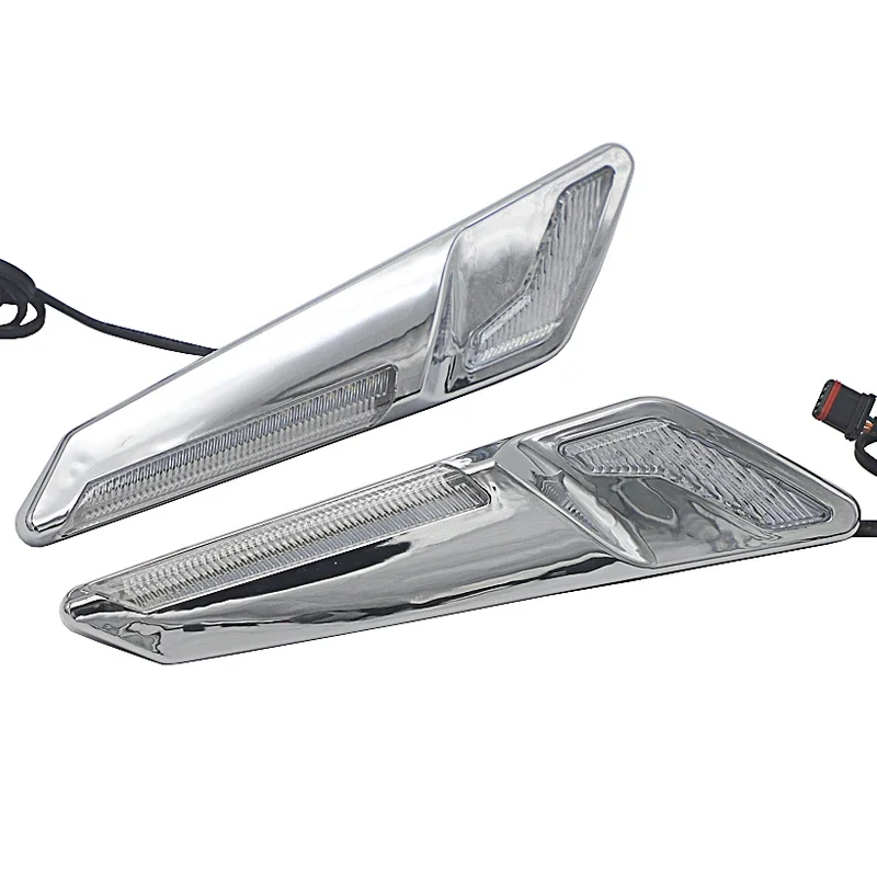 Krom миллиард motosiklet/3 fren çatal monte NAV Honda için светодиодная Desen Fag Alın kanat GL 1800 GL1800 2018-UP 2019 2020