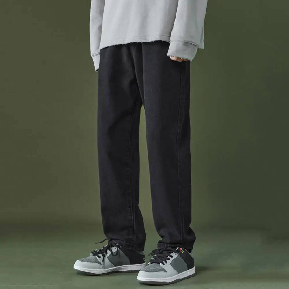 Мужские прямые джинсы стильные мужские летние джинсовые брюки с широкими