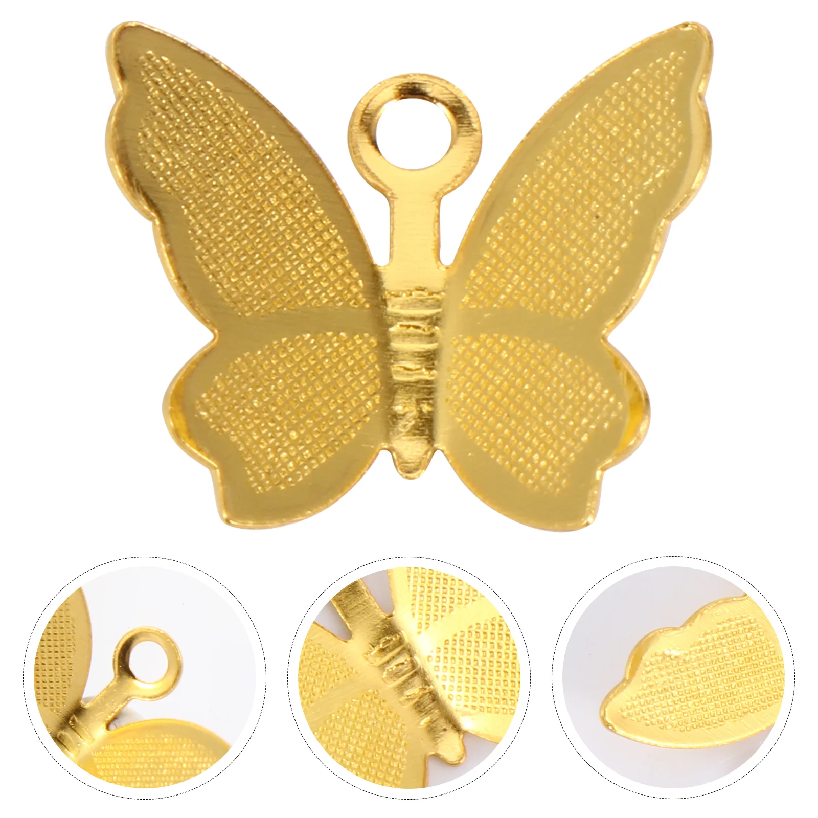 

50pcs Butterflies Pendant Pretty Stylish Durable Exquisite Copper Charm Craft Butterflies Charms Jewelry Making Charms