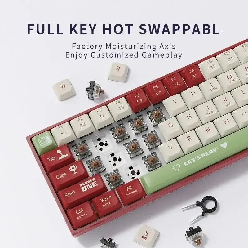 Клавиатура AJAZZ AK680 Механическая игровая проводная компактный ноутбук с чайным