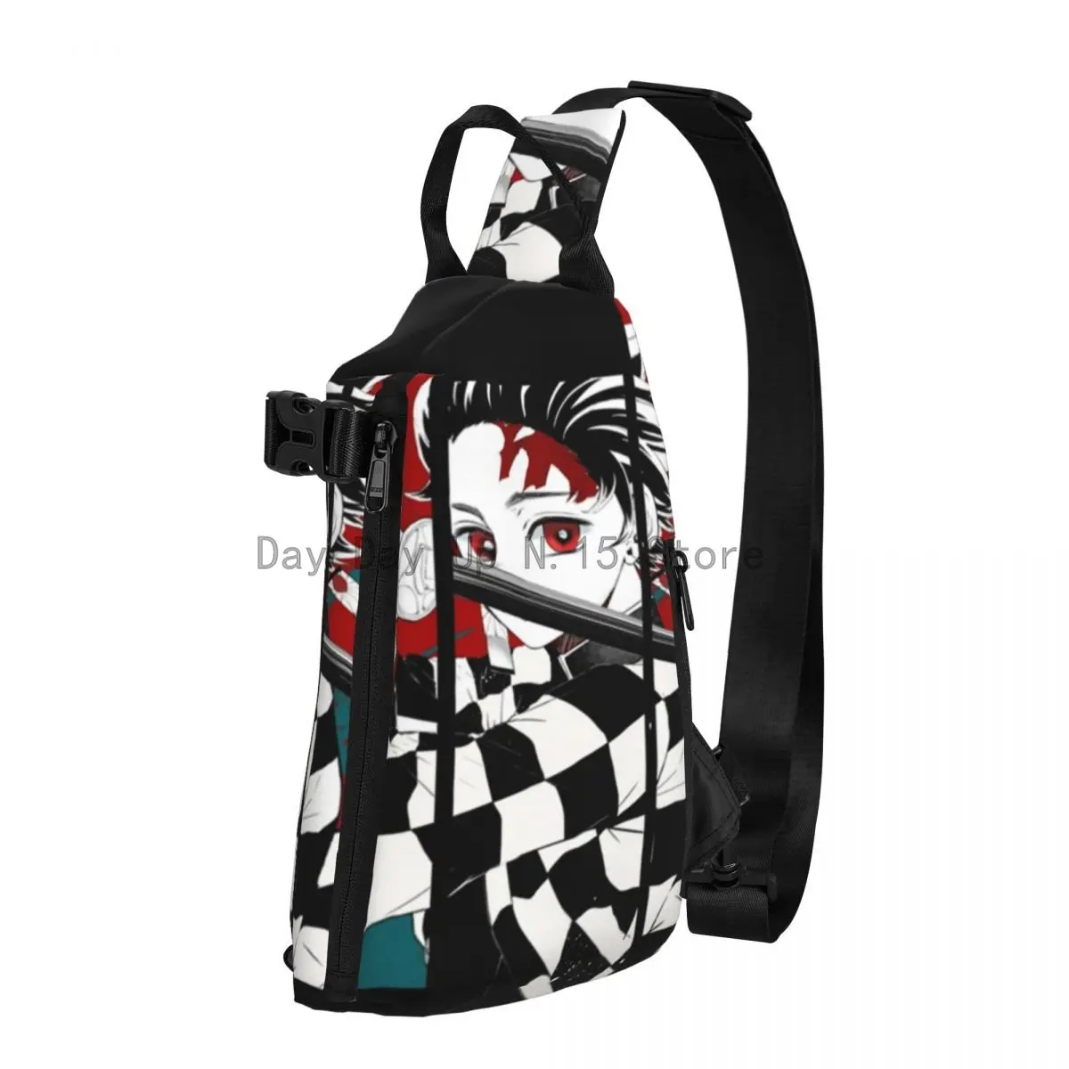 

Demon Slayer Tanjiro Kamado Shoulder Bags Kimetsu no Yaiba Chest Bag Boy Trekking Fishing Sling Bag University Print Small Bags