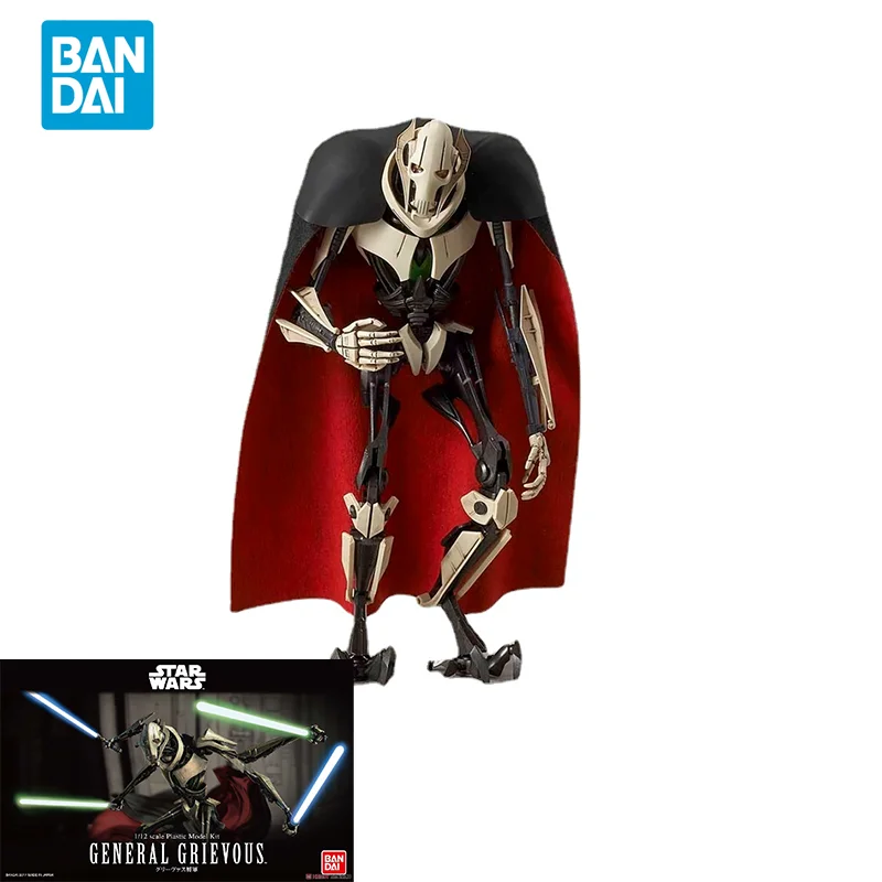 Bandai Original Star Wars Movie Anime 1/12 General Grievous Action Figure Assembly Model Toys Collectible Model Gifts for Kids