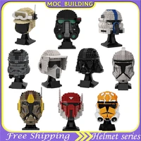 moc space wars scout trooper helmet collection classic movie bricks assembled model building blocks children toys gifts
