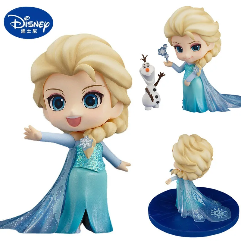 

Genuine Disney Q Version Frozen Elsa Kawaii Cute Joints Movable Anime Action Figures Toys Gifts for Kids Girls