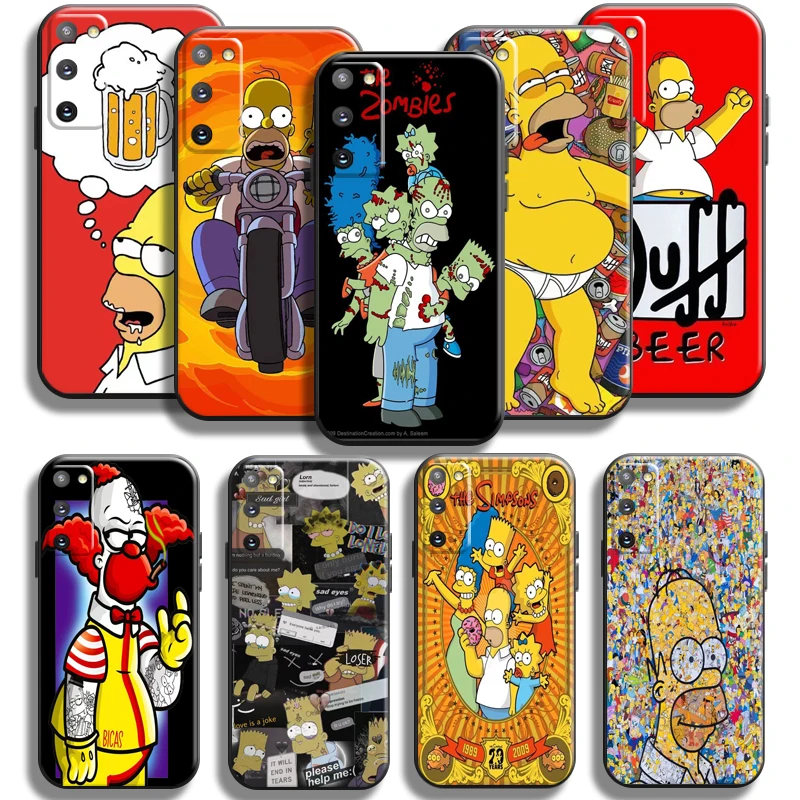 

Cute Homer Family S-Sim Psons For Samsung Galaxy S22 S21 S20 S10 10E S9 S8 Plus S22 S21 S20 Ultra FE 5G Phone Case Funda Coque