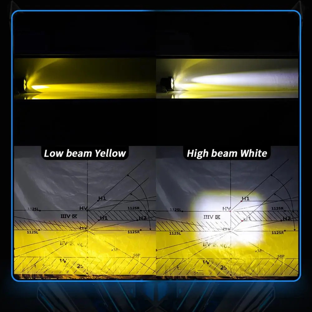 Водонепроницаемый Светодиодный прожектор для мотоцикла 24 Вт с двумя режимами
