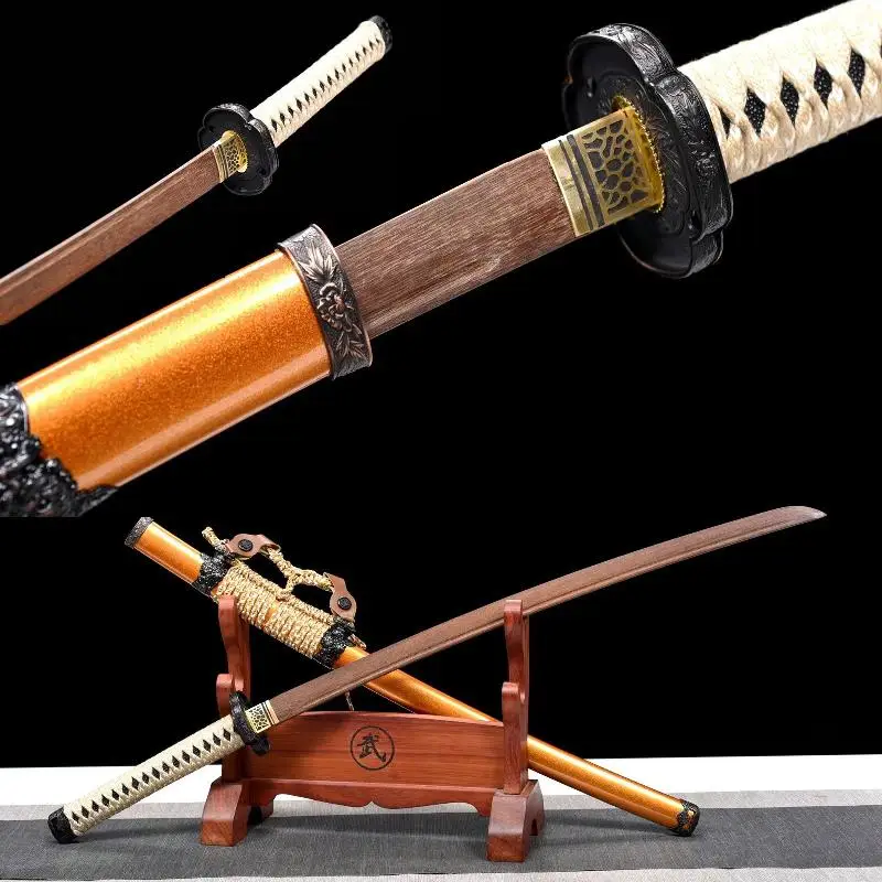 

Высококачественное искусственное лезвие + искусственное лезвие самурайского лезвия, обшитое японским деревянным мечом, тренировочная игрушка-меч Laido