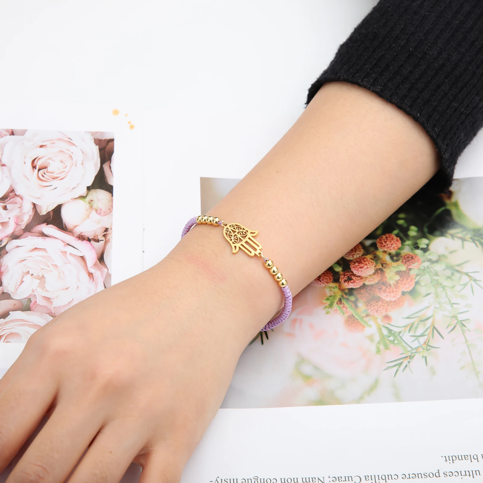 Unift Фатима женские подвески из нержавеющей стали веревочная цепочка ювелирные