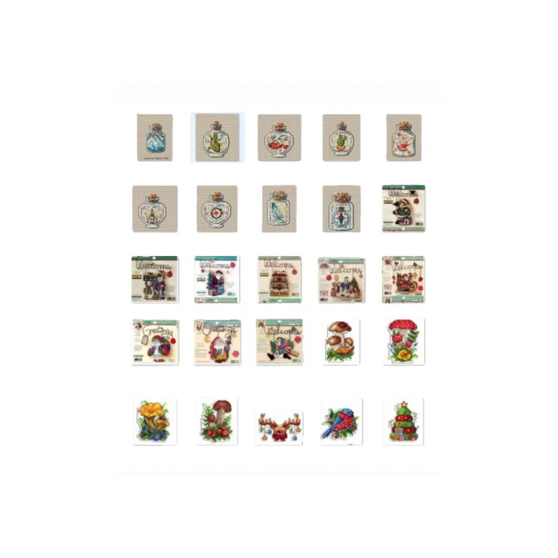 

14CT cotton aida / 14ct Plastic refrigerator magnet Counted Cross Stitch Kit Cross stitch cross stitch -Crystal Bottle - Spool