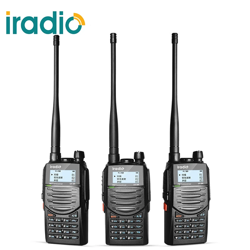 Iradio UV-8R Dual Band Walkie Talkie 256CH Ham Radio 136-174mhz400-480mhz vhf/uhf walkie talkie 1500mAh Li-ion Battery