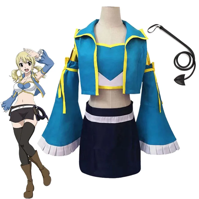 

Fairy Tail Lucy Heartfilia Cosplay Costume Heroine Weapon Props Lucy's Whip Halloween Carnival Party Anime Clothing Dress Up