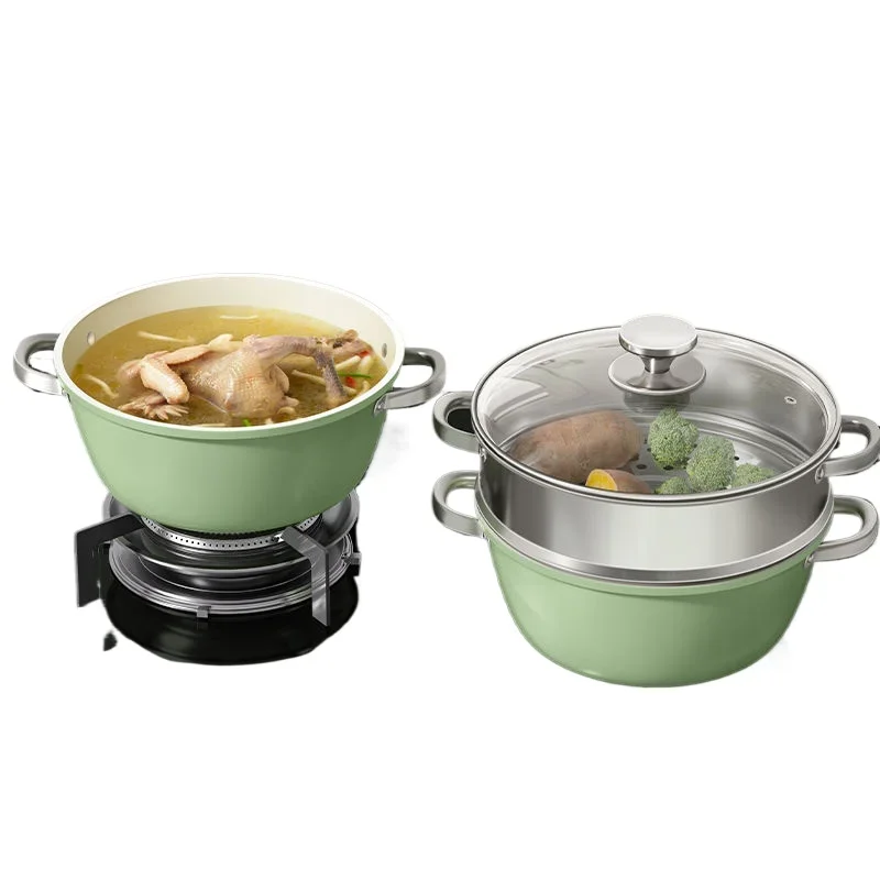 Многофункциональная керамическая антипригарная суповая посуда набор для