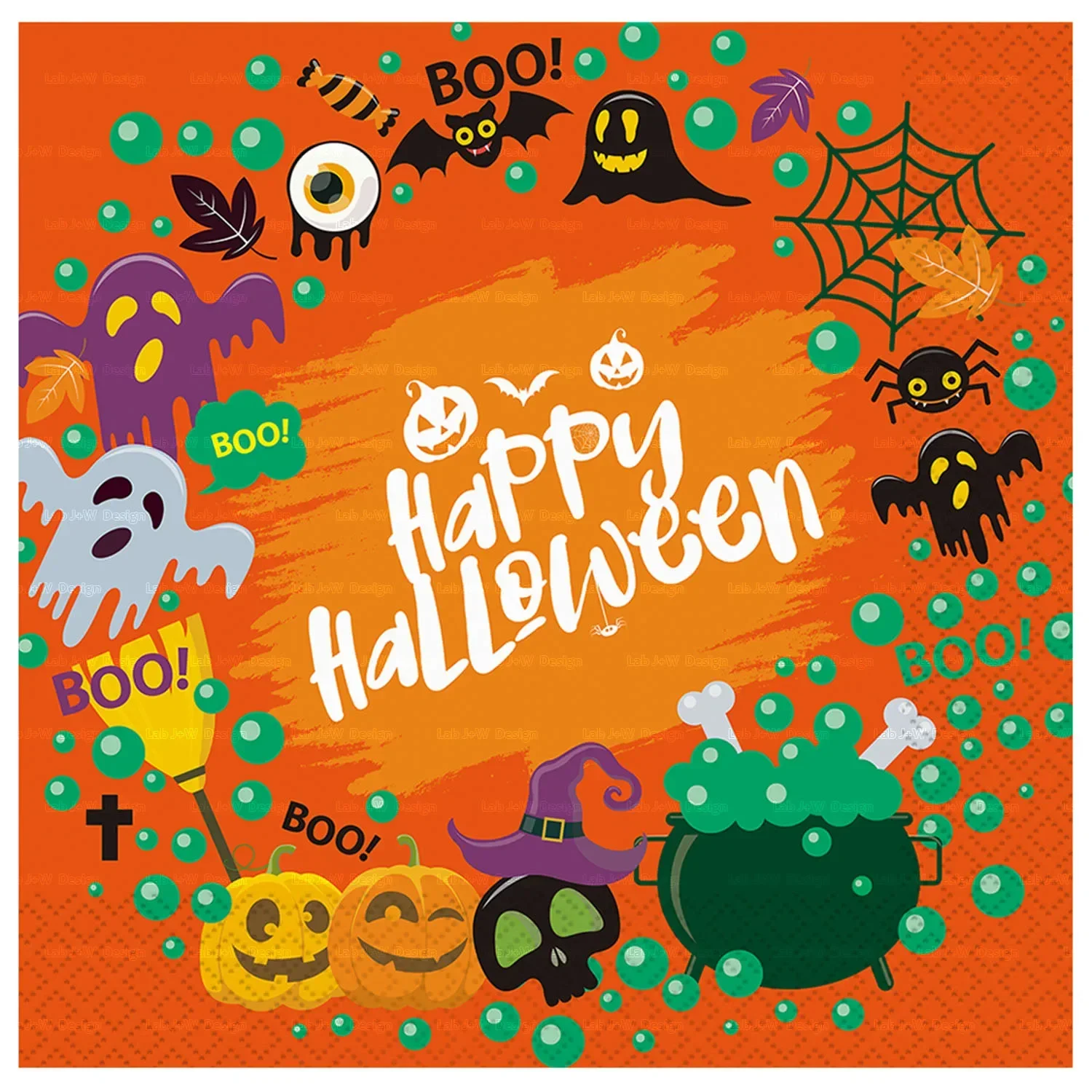 

Одноразовые салфетки GUANYAO Хэллоуин 20 шт 33 см