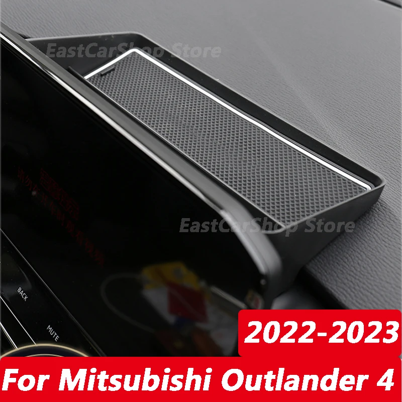 

For Mitsubishi Outlander 4 2022 2023 Car Navigation Screen Rear Storage Box Container Interior Stowing Tidy Organizer Tissue Box