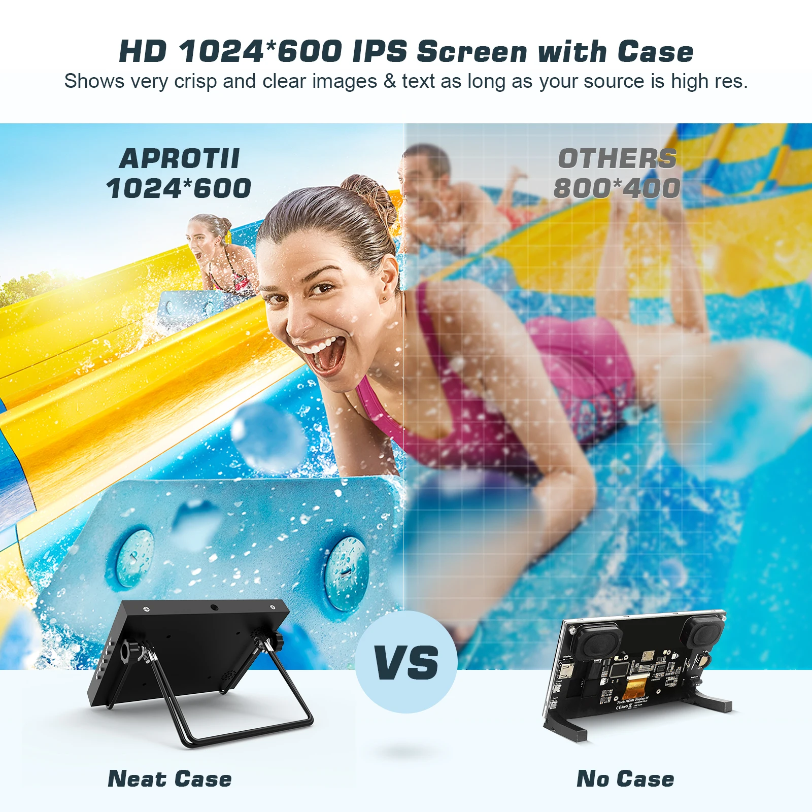 Модернизированный 7-дюймовый монитор Raspberry Pi с подставкой 1024x60 0 IPS емкостный