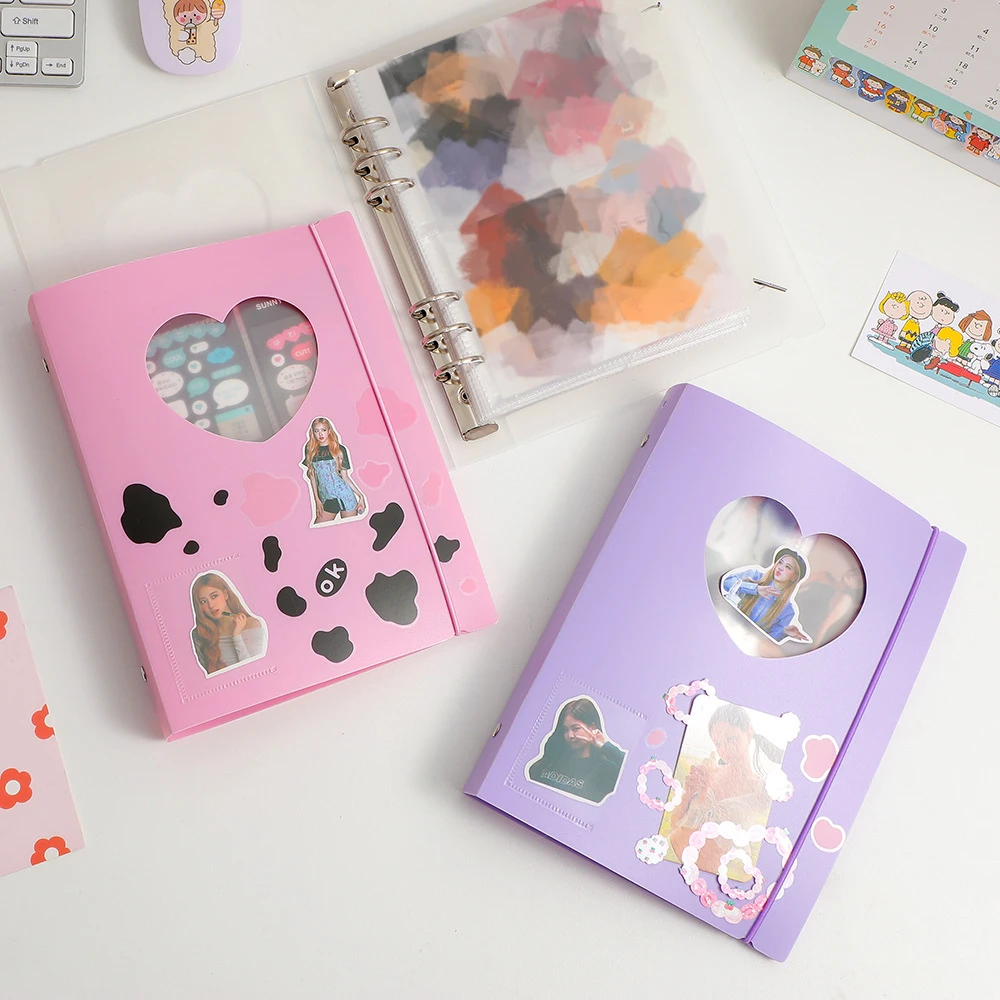 

A5 Heart Hollow Photo Album Photocard Binder Cover Collect Book Instax Album Scrapbook Idol Photo Card Korean Frosted Polaroid