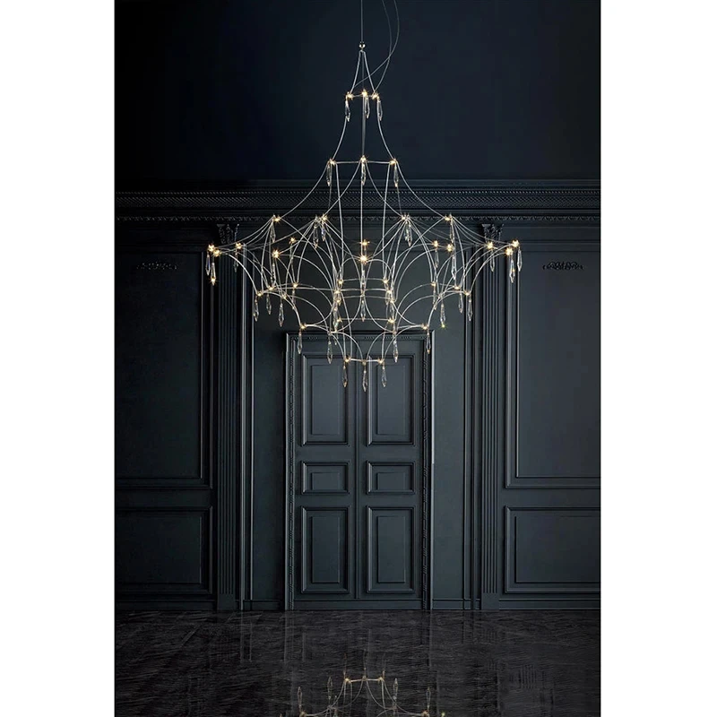 Скандинавская люстра с конусной звездой современные простые хрустальные