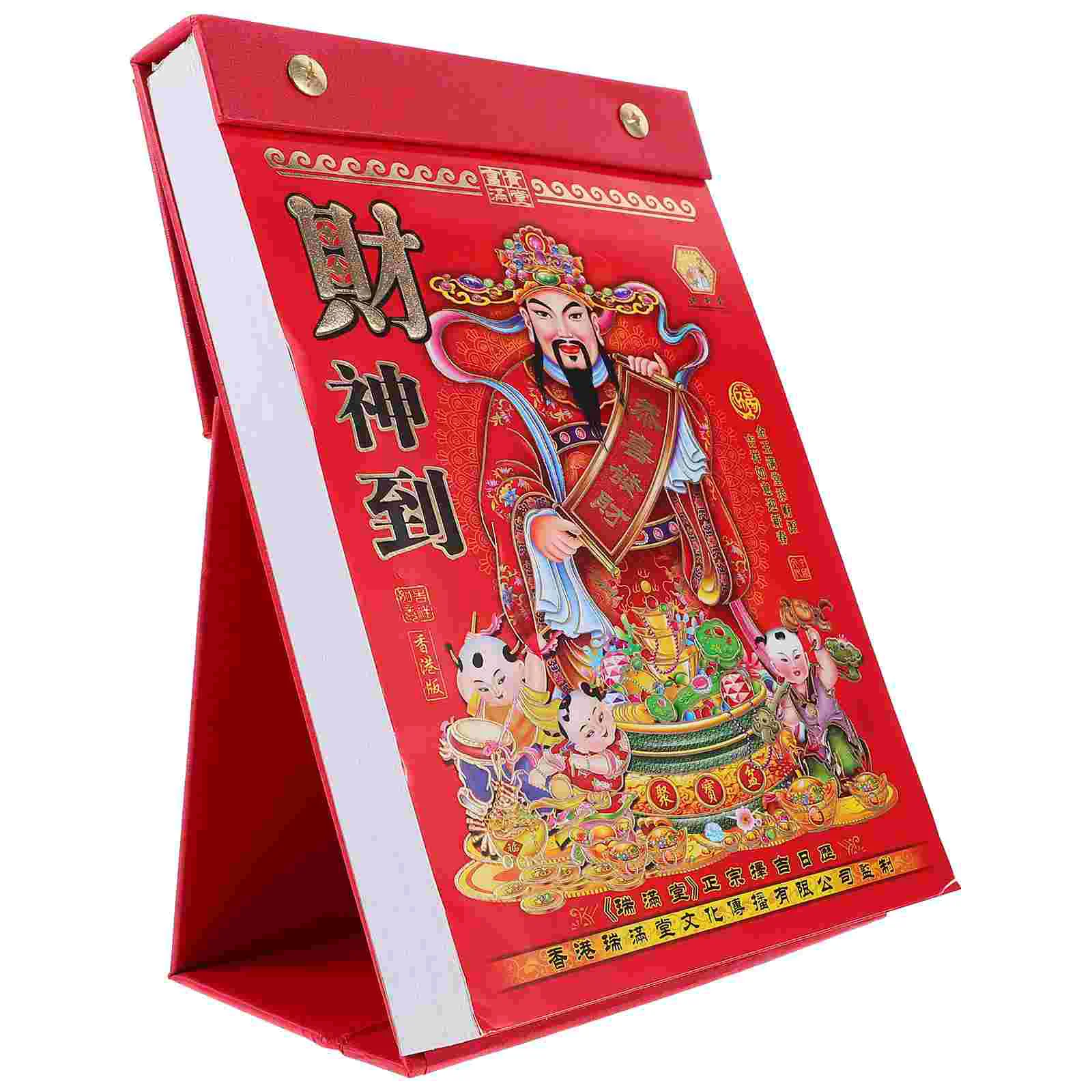 

Hand Torn Old Almanac Delicate Standing Calendar Chinese Style Desk Daily Use Mini Lunar Wall Hanging Household
