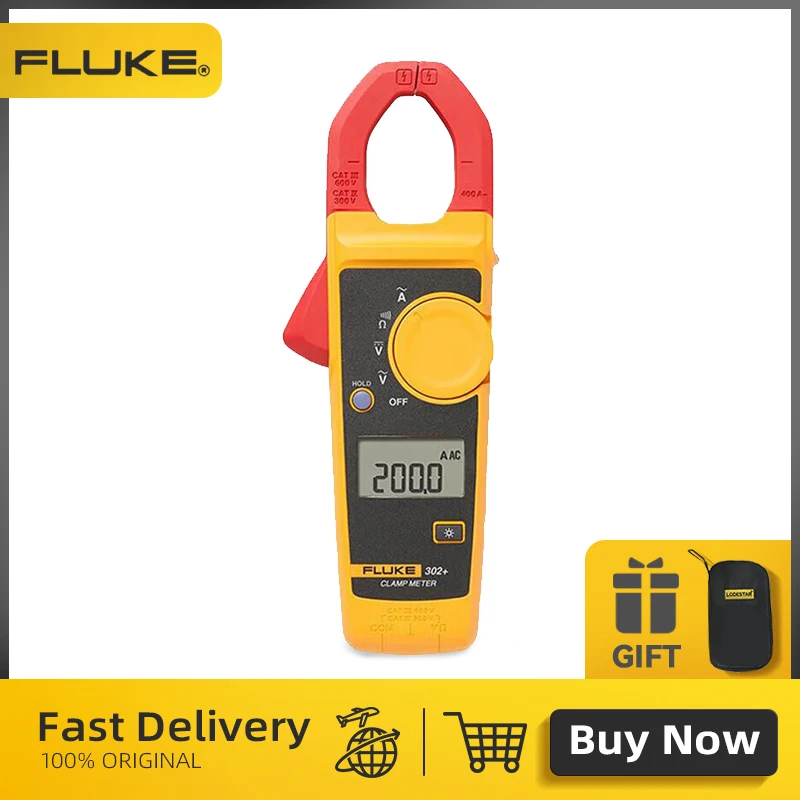 

FLUKE F302+ F303 F305 Clamp Multimeter High Precision Digital AC Current Clamp Meter Auto Range