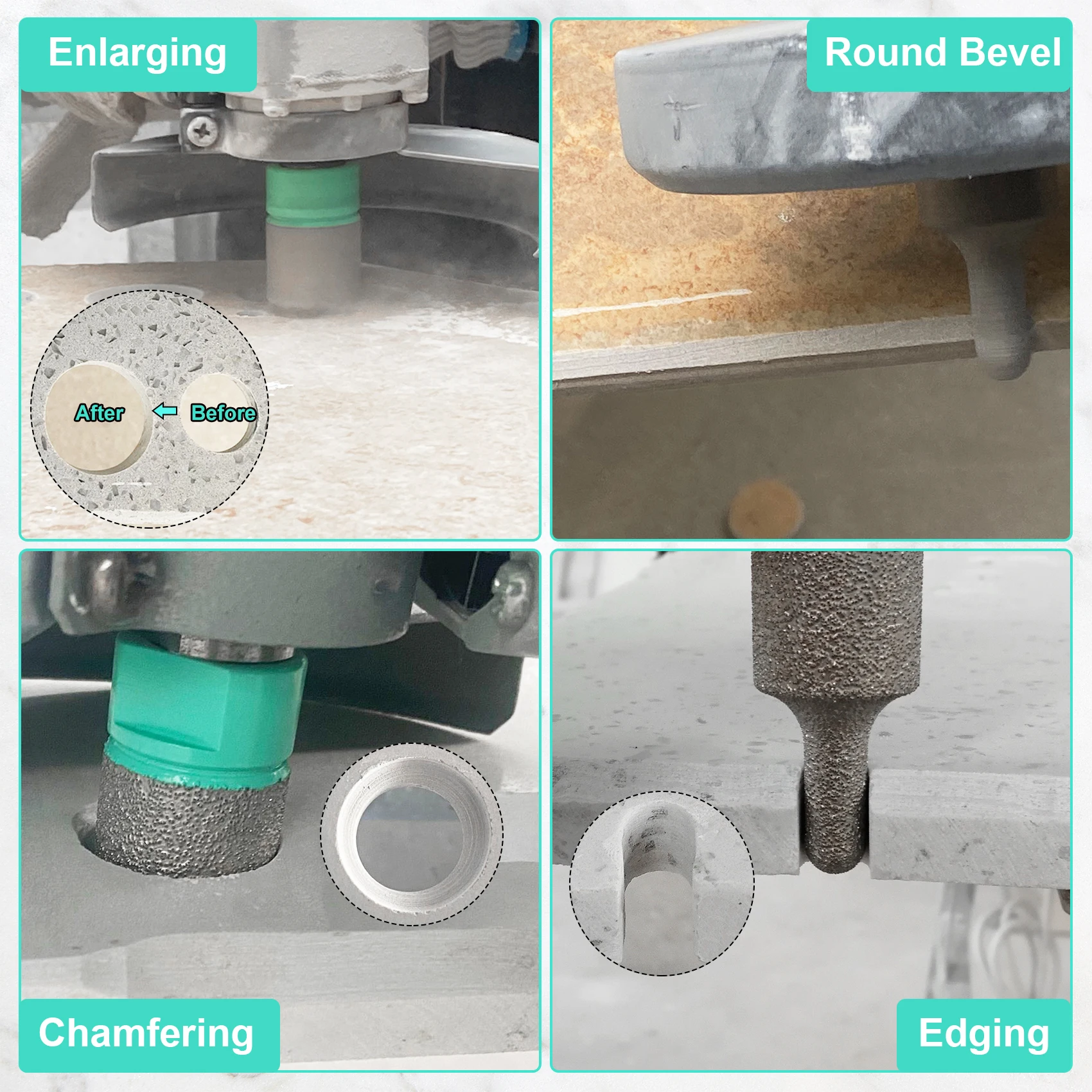 LEKOMOSH 1 шт. M14/5 8-11 резьба алмазная шлифовальная насадка конусная плитка гранит