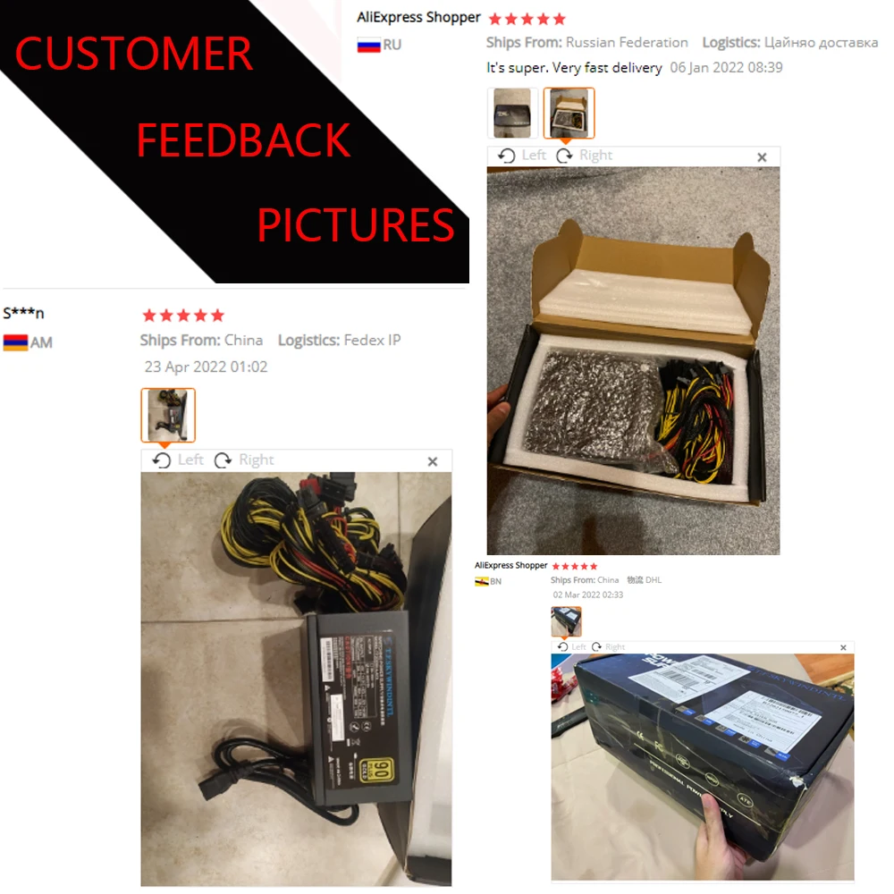 Блок питания ATX для майнинга ETH 2000 Вт поддержка 8 карт |