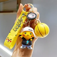 pikachu keychain female cute creative doll ornaments car pokemon key chain couple bags pendant