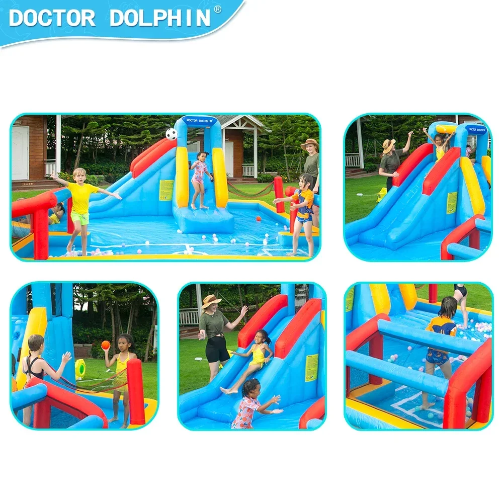 Производитель BSCI Waster Slide House Прыгающий большой отскок боевой курса препятствий